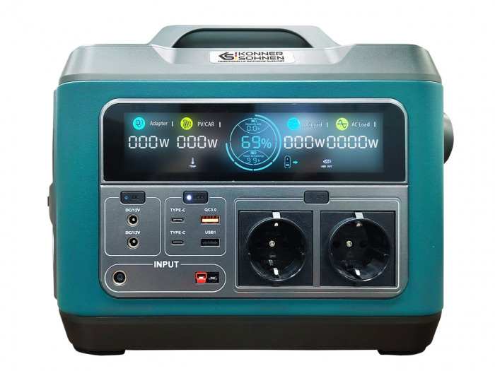 Statie acumulator portabil, incarcare electrica, UPS, Powerbank, 1110WH, 1200W - KS-1200PS-FC [1]