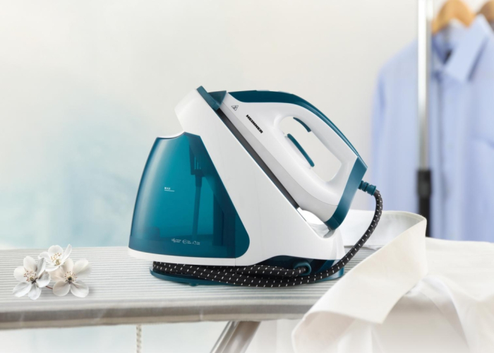 Statie de calcat, putere 2200 W, 5 bar, rezervor apa 1.2 L, furtun abur 1.4 m, anti-calcar, Albastru, HEINNER [4]