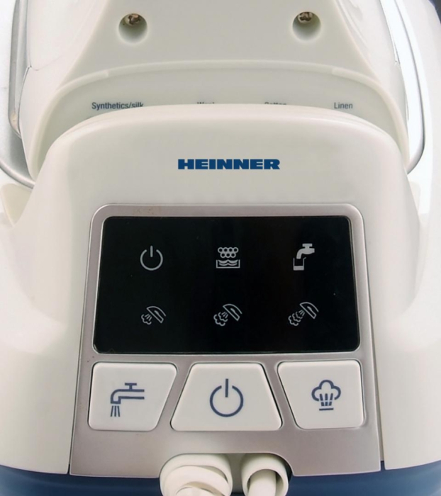 Statie de calcat, putere 2400 W, rezervor apa 1.2 L, boiler aluminiu, talpa ceramica, presiune 3 bar, Alb-Albastru, HEINNER [2]