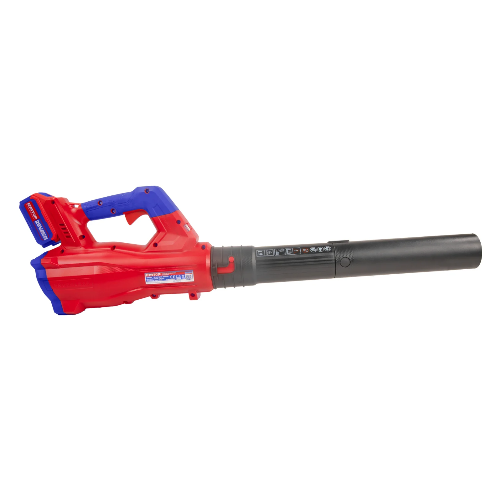 Suflanta frunze, cu acumulator, 2 x 20V 4.0Ah, Li-ION, 8.5m3/min, 18500Rpm, EMTOP [4]