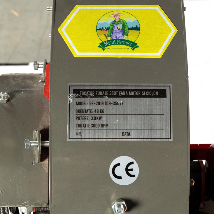 Tocator furaje, cu turbina, 350T, fara motor / ciclon, 4 site, ciocanele, Start/Stop, Micul Fermier GF-2019 [4]