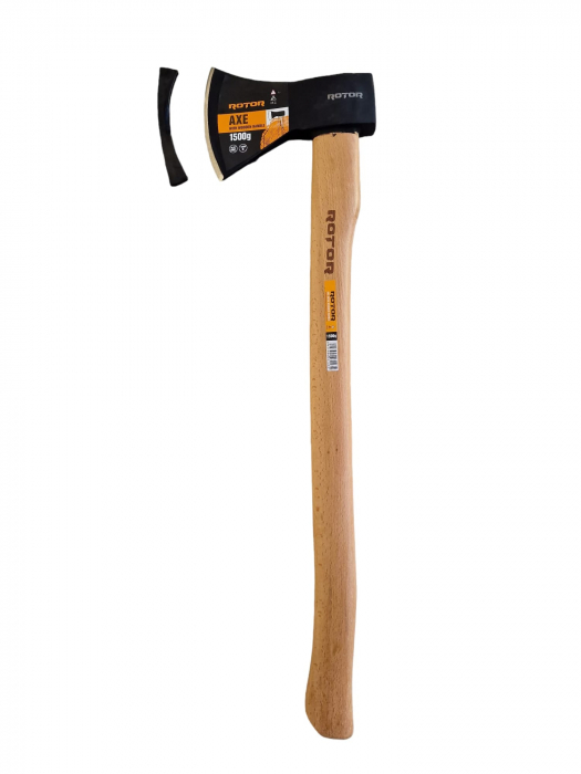 Topor cu maner din lemn, 1500g, 65cm, Rotor 13137 [2]