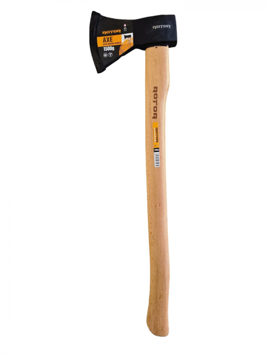 Topor cu maner din lemn, 1500g, 65cm, Rotor 13137 [1]