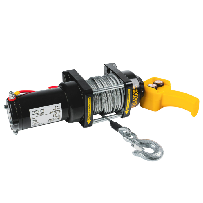 Troliu electric, 12 V, remorcare 1814 kg, 2.76 KW, cablu 15 m (6.3mm), RAIDER [2]