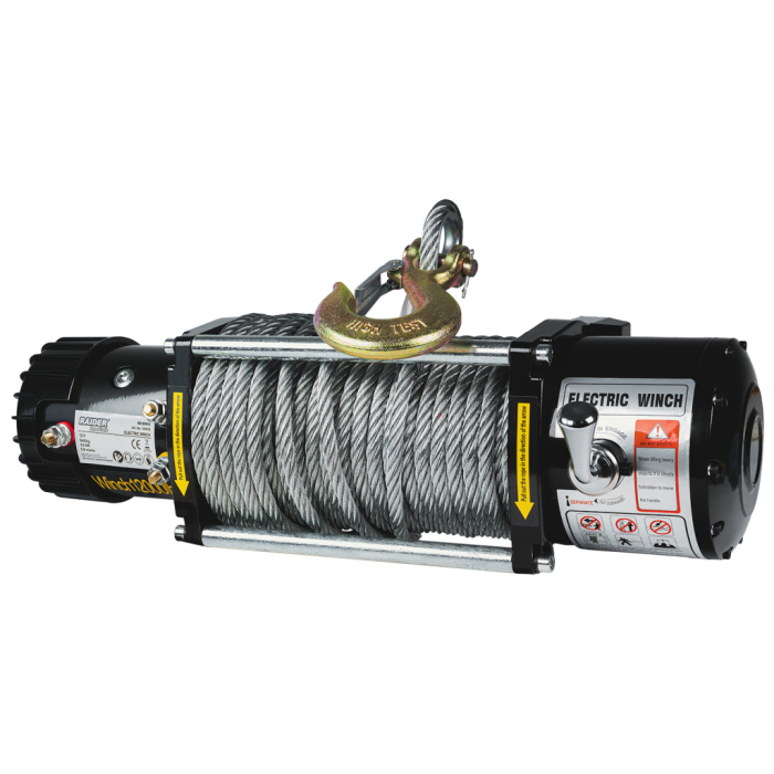 Troliu electric, 12 V, remorcare 5443 kg, 4.5 KW, cablu 29 m (9.5mm), telecomanda, RAIDER [3]