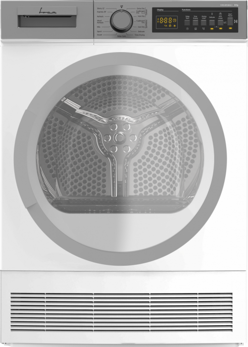 Uscator de rufe cu condensare, capacitate 8 Kg, ecran LED, clasa B, 15 programe, lumina cuva, FRAM [1]