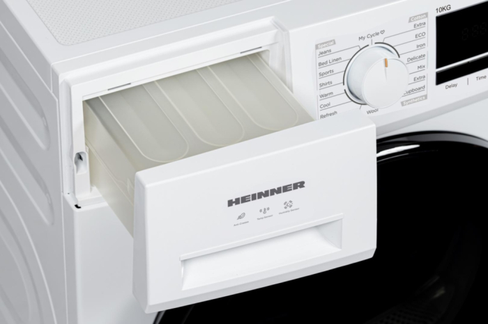 Uscator de rufe cu pompa de caldura, 16 programe, capacitate 10 kg, panou digital, clasa D, Alb, HEINNER [5]