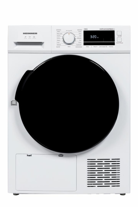 Uscator de rufe cu pompa de caldura, 16 programe, capacitate 10 kg, panou digital, clasa D, Alb, HEINNER [1]
