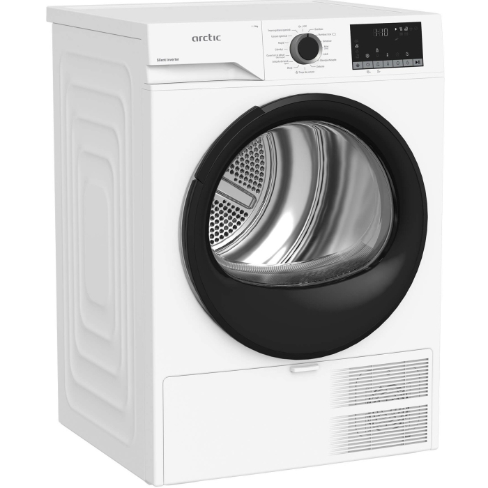 Uscator de rufe cu pompa de caldura, capacitate 8 kg, 15 programe, motor inverter silentios, Alb, ARCTIC [3]