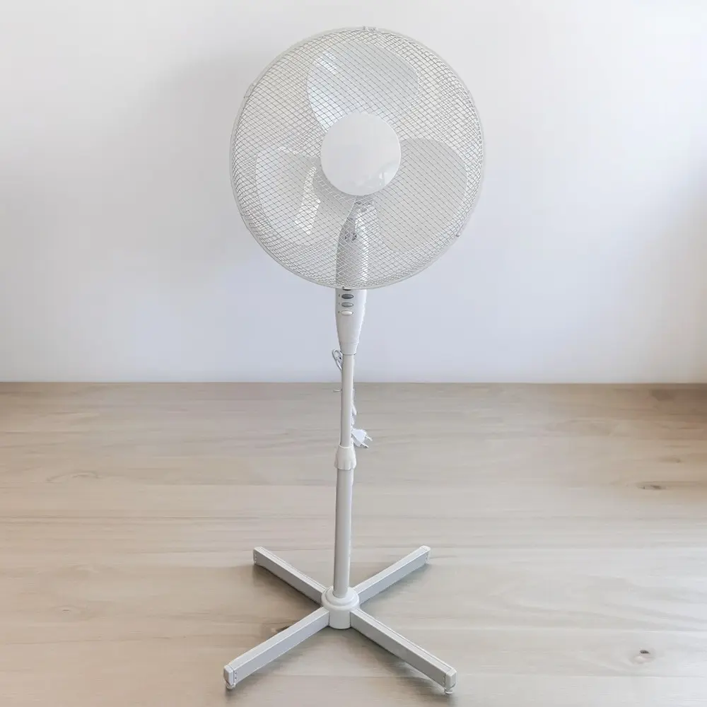 Ventilator cu picior VEN-2, 50w, 40 inch, 3 viteze, inaltime reglabila, 3 palete Alb [2]