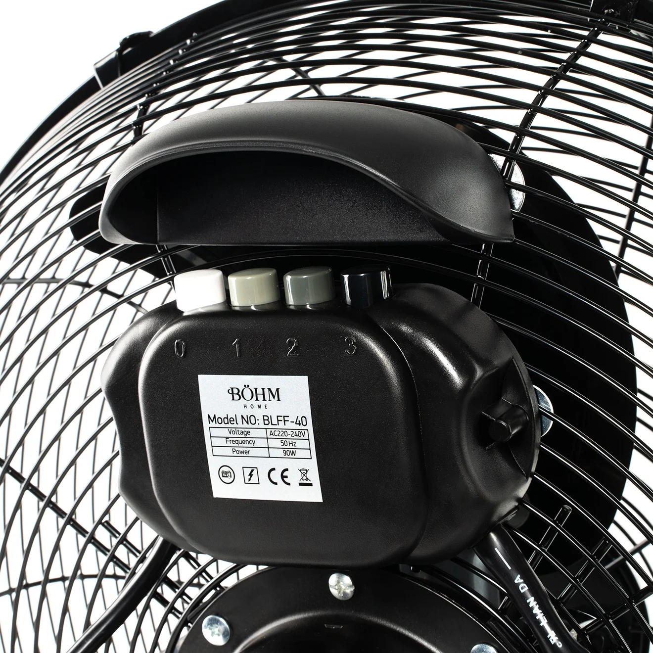 Ventilator de podea, metalic, unghi de inclinare, 3 trepte, 90W, BOHM [6]