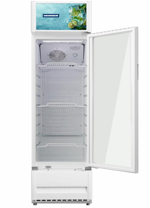Vitrina frigorifica, capacitate 213 L, 3 rafturi, clasa B, racire cu ventilator, Alb, HEINNER [2]