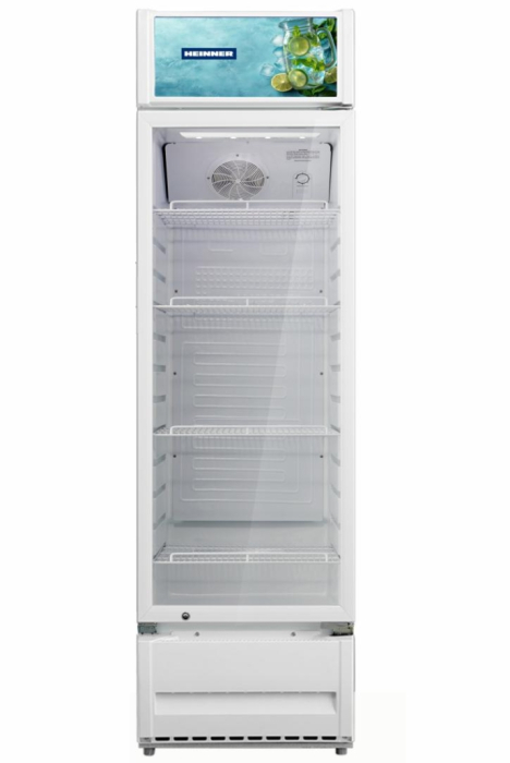 Vitrina frigorifica, capacitate 265 L, 4 rafturi, clasa B, racire cu ventilator, Alb, HEINNER [1]