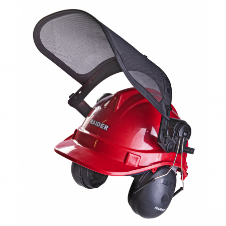 Casca de protectie, viziera cu plasa si protectie urechi, Raider 561301 [1]