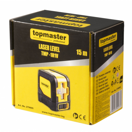 Nivela laser, 1H1V x 15 m, include acumulatori, Top Master 279905 [6]