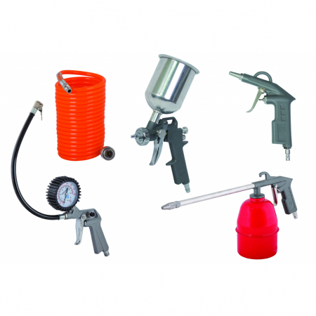 Compresoare - Accesorii compresor, set 5pcs, Raider RD-AT02