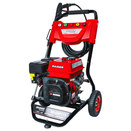 Scule&Unelte Gama Premium - Aparat de spalat cu presiune pe benzina, 4.8 Kw, 6.5 Cp, 140 bar, motor 4 T, RAIDER