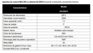 Aparat de sudură Almaz MIG 200 cu plasmă  AZ-ES013 [7]