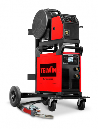 Scule&Unelte Gama Premium - Aparat de sudura TELWIN, tip MIG-MAG/TIG/MMA, SUPERMIG 350i cu carucior, 380V, trifazic, 270A