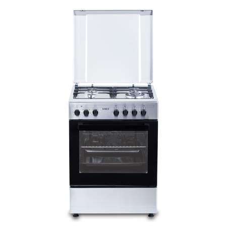Aragazuri - cuptor electric - Aragaz cu 4 zone de gatit pe gaz, cuptor electric, INOX, Samus SM662AENS