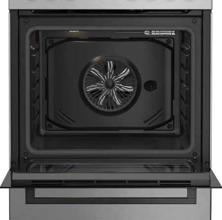 Aragaz cu cuptor electric, 4 arzatoare, aprindere electrica, 6 functii, booster, timer, grill, ventilatie, Inox, BEKO [3]
