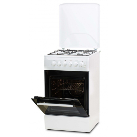 Aragaz cu cuptor electric, 4 arzatoare, aprindere electrica, lumina cuptor, siguranta, 50 x 60 cm, Alb, LDK [1]