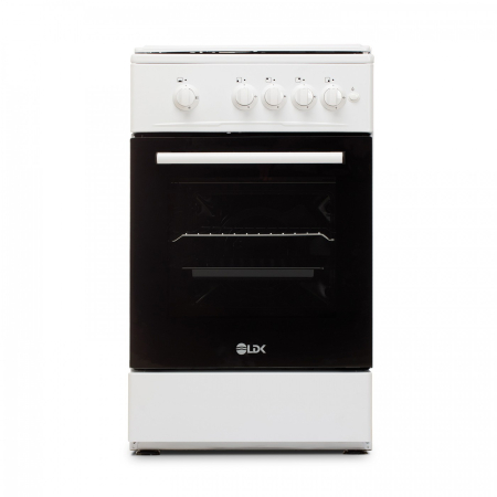 Casa & Gradina - Aragaz cu cuptor pe gaz, 4 arzatoare, aprindere electrica, capac metalic, 50 x 50 cm, GPL + GN, Alb, LDK