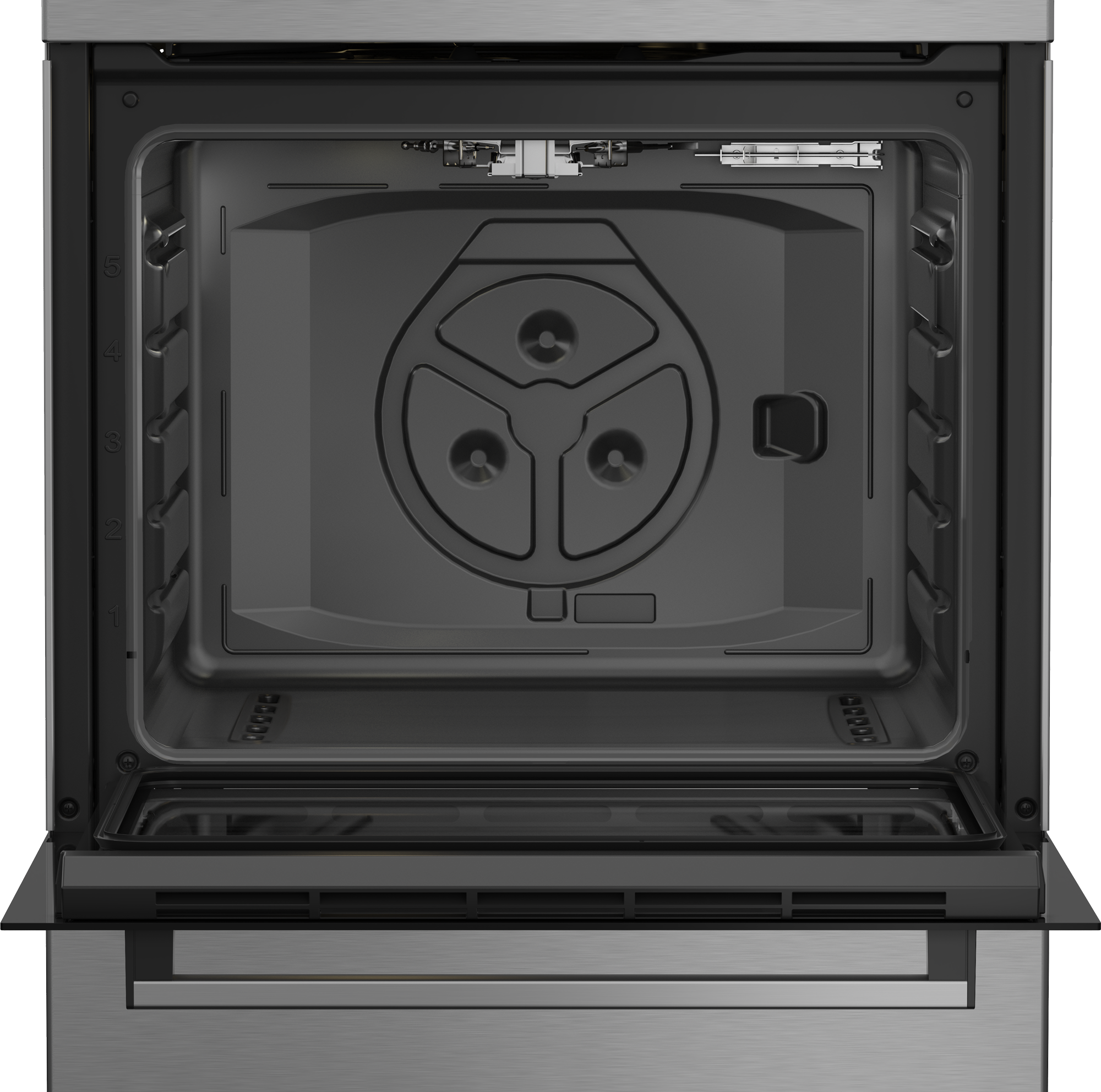 Aragaz cu cuptor pe gaz, 4 arzatoare, aprindere electrica, rotisor, grill, timer, 60 cm, Inox, BEKO [4]