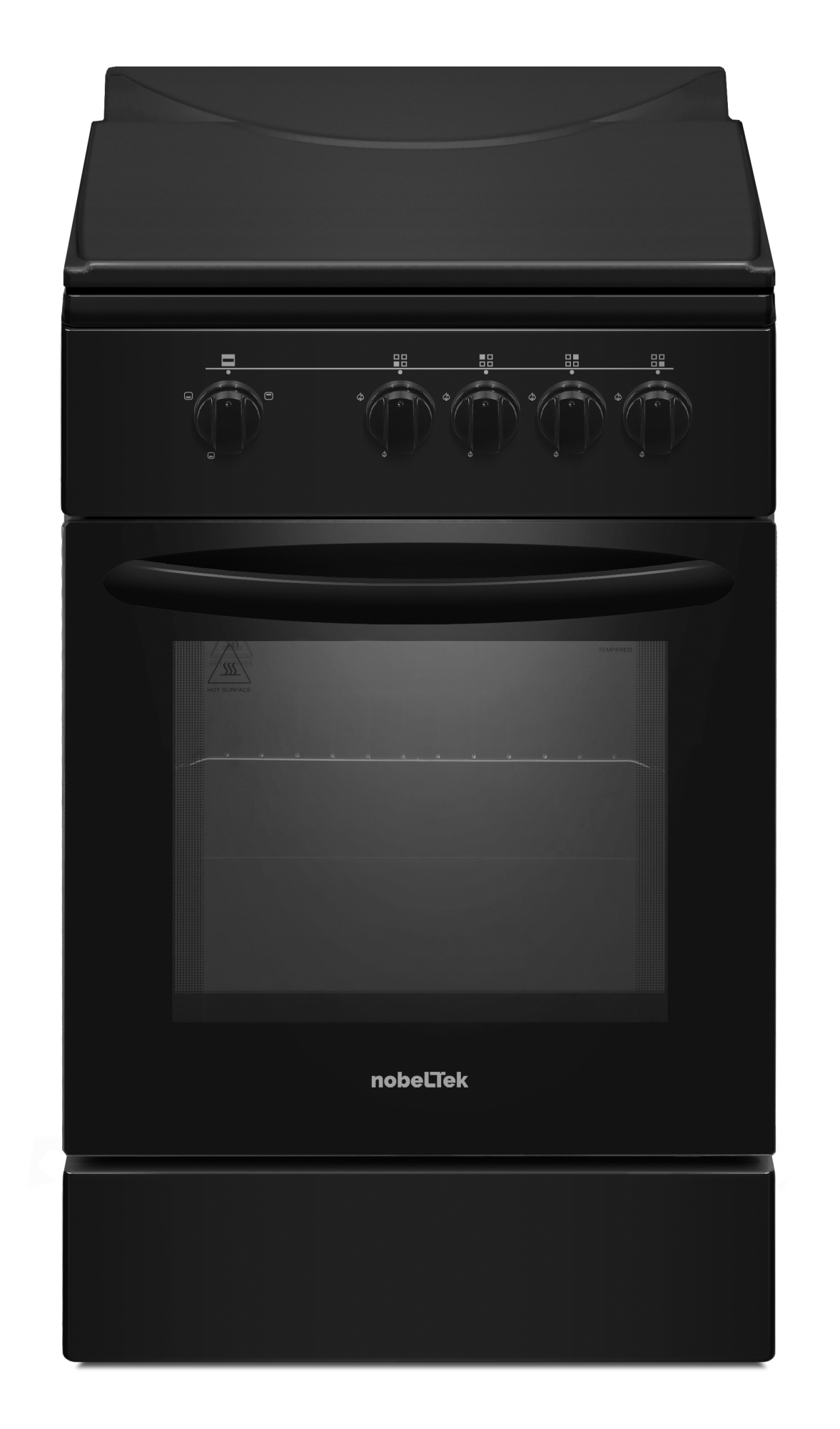 Aragaz cu cuptor pe gaz, 4 arzatoare, GPL, 50 x 55 cm, siguranta gaz, capac metalic, email, Negru, NOBELTEK [1]