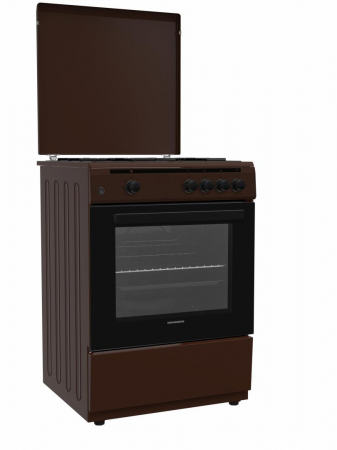 Casa & Gradina - Aragaz cu cuptor pe gaz, 4 ochiuri, 60cm, duze GPL incluse, aprindere electrica, maro, Heinner