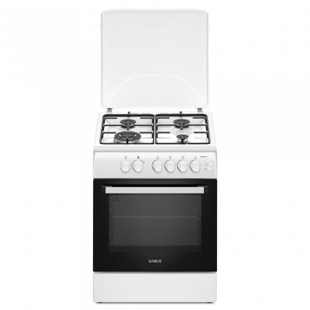 Aragazuri & Plite - Aragaz cu cuptor pe gaz, 4 zone de gatit, 60 x 60 cm, aprindere electrica, grill, timer, Samus