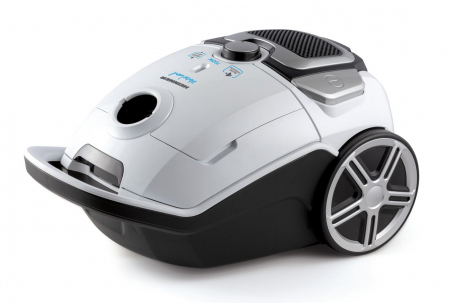 Scule Electrice - Aspirator cu sac, 3L, 700W, silentios, accesorii incluse, filtru Hepa, Heinner HVC-M700WH