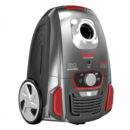Aspiratoare - Aspirator cu sac, capacitate 3 L, putere 900 W, variator, filtru Hepa, accesorii, FORTE 90, Rosu-Gri, ALBATROS