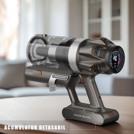 Aspirator vertical, fara fir, acumulator 25.2 V, LI-ION, TURBO, lumina, touch control, SAMUS CYCLONE [21]