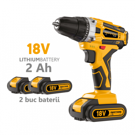 Masini de Gaurit & Insurubat - Autofiletanta cu acumulator, Rotor RCD18Li, 18V, 2000Rpm, 2 acumulatori LI-ION, 2 AH