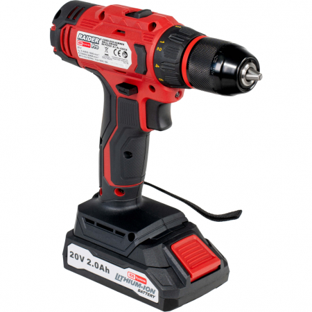 Bormasina cu acumulator, 50Nm, 20V, 2Ah, Led, Raider RDP-PCDI20 [1]