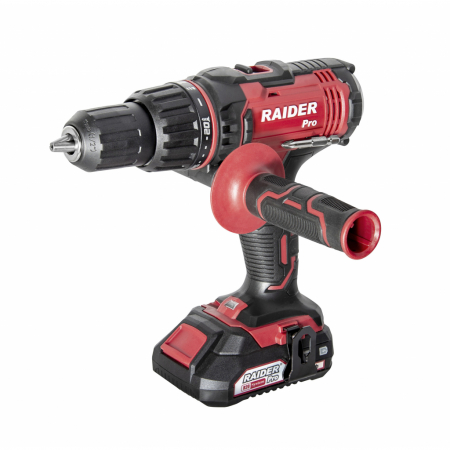 Scule Electrice - Bormasina cu percutie, acumulator, 20V, 13mm, 50Nm, 2x2Ah, Li-ION, Raider RDP-SCDI20