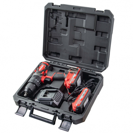 Bormasina cu percutie, fara perii, acumulatori 20V, 2x2Ah, 62Nm, Raider RDI-CDB02 [2]