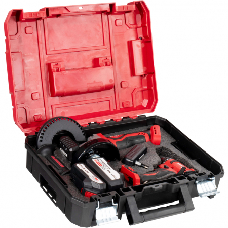 Bormasina + polizor cu acumulator, 2 acumulatori, 20V, Li-Ion, valiza, Raider RDP-PBCDI20&SPAG20 [9]