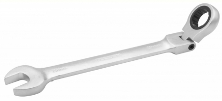 Chei cu clichet & adaptoare - Cheie clichet cu cap oscilant + cheie fixa, Chrome V, 24mm, Tolsen 15250
