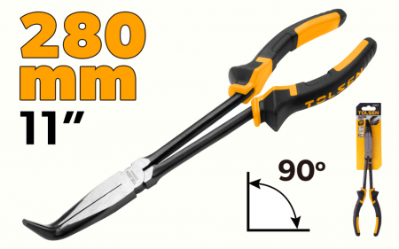 Clesti Pentru Nituri - Cleste cu varf ascutit lung, 90 grade, 280 mm, Tolsen 10292
