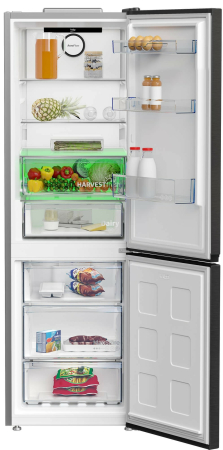 Combina frigorifica, 2 usi, capacitate 316 L, congelator, NO FROST, clasa E, Dark Inox, BEKO [1]