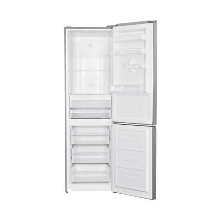 Combina frigorifica 2 usi, capacitate 347 L, NO FROST, sticla neagra, clasa F, fast freezing, Negru-Gri, PYRAMIS [1]