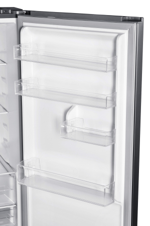 Combina frigorifica 2 usi, capacitate 347 L, NO FROST, sticla neagra, clasa F, fast freezing, Negru-Gri, PYRAMIS [2]