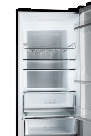 Combina frigorifica, 2 usi, capacitate 378 L, NO FROST, touch control, afisaj digital, lumina LED, sticla neagra, VIVAX [4]