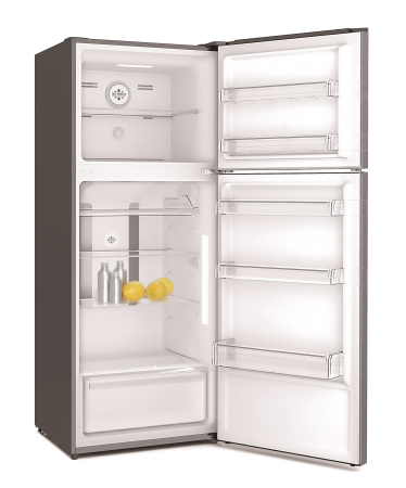 Combina frigorifica 2 usi, capacitate 415 L, NO FROST, afisaj LED, clasa E, INOX, PYRAMIS [1]