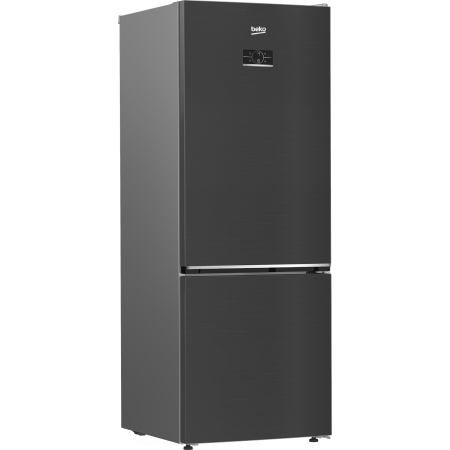 Combine frigorifice - Combina frigorifica, 2 usi, capacitate 490 L, NO FROST, touch, usi reversibile, clasa E, Dark Inox, BEKO