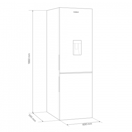 Combina frigorifica, 2 usi, congelator, 313L, Samus SCX396ED [3]