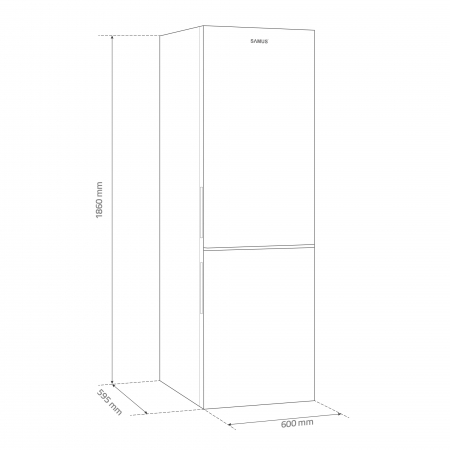 Combina frigorifica, 2 usi, congelator, 315L, Samus SCX396E [2]