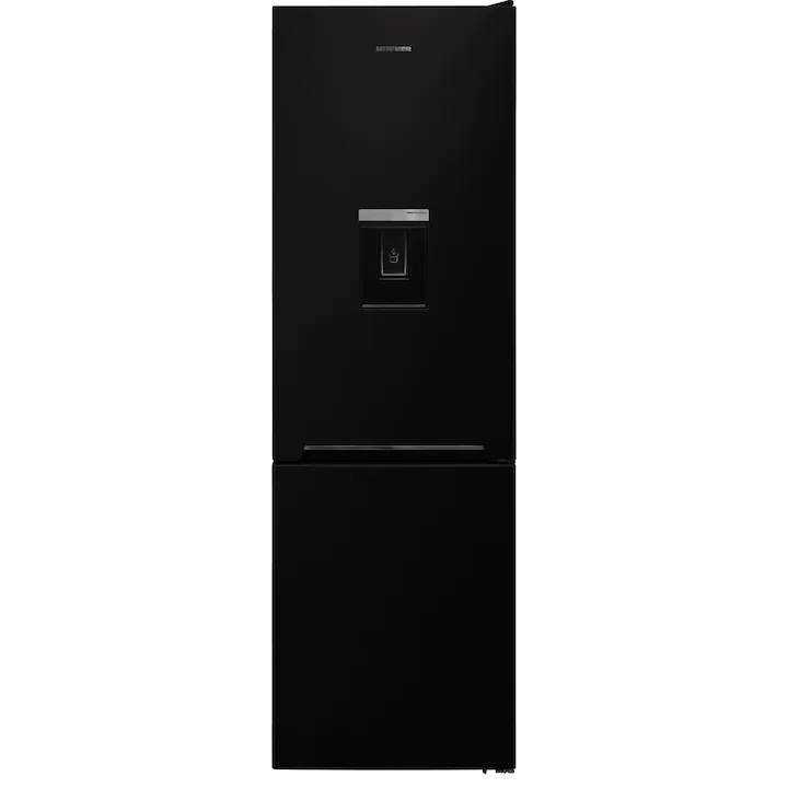 Combine frigorifice - Combina frigorifica, 2 usi, congelator, capacitate 268L, LED, dozator apa, E++, negru, HEINNER